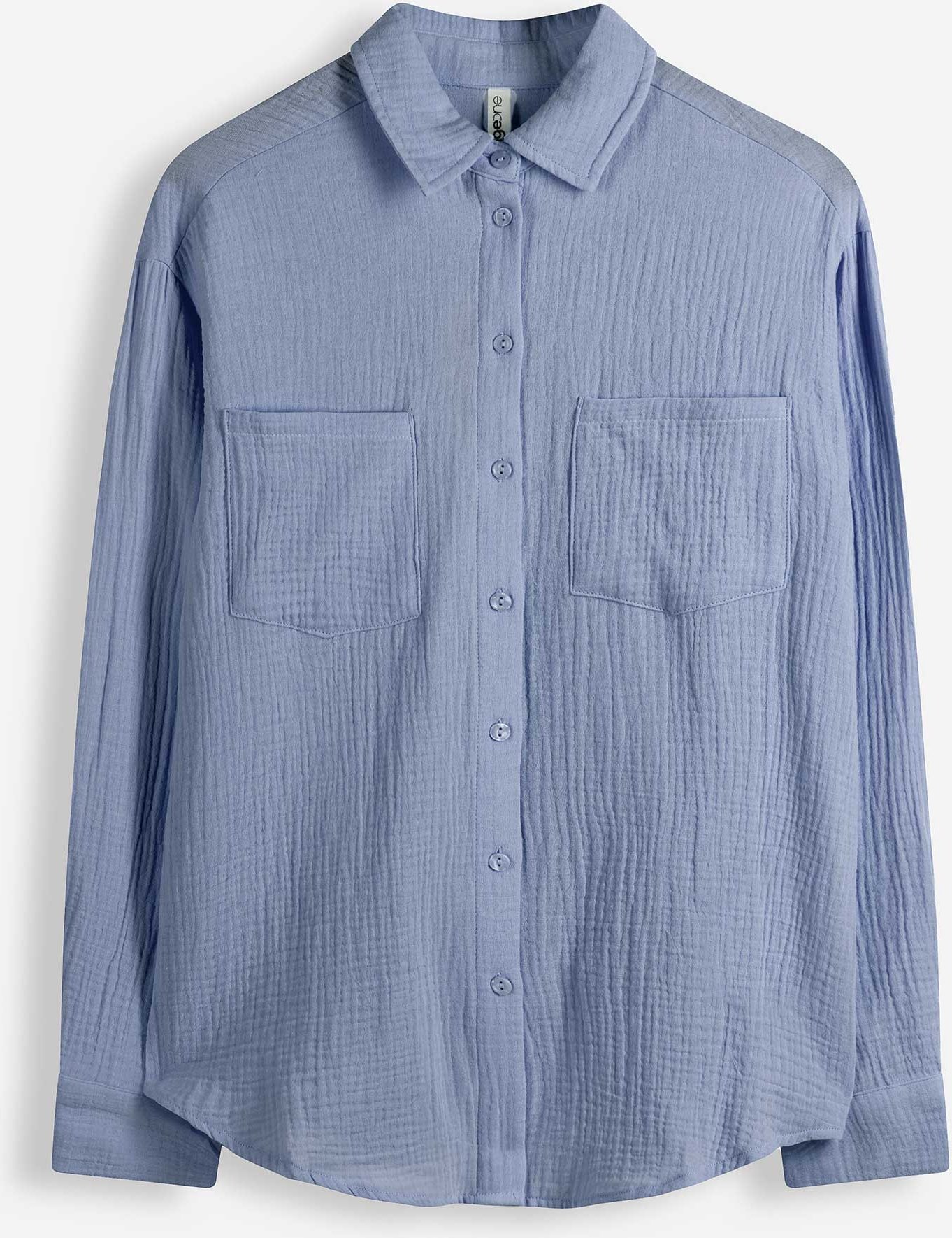 Bluse - einfarbig - blau