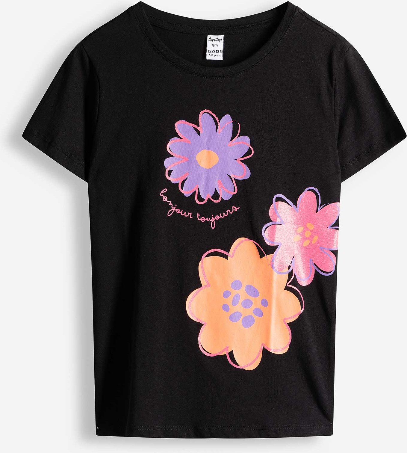 T-Shirt - Frontprint - schwarz