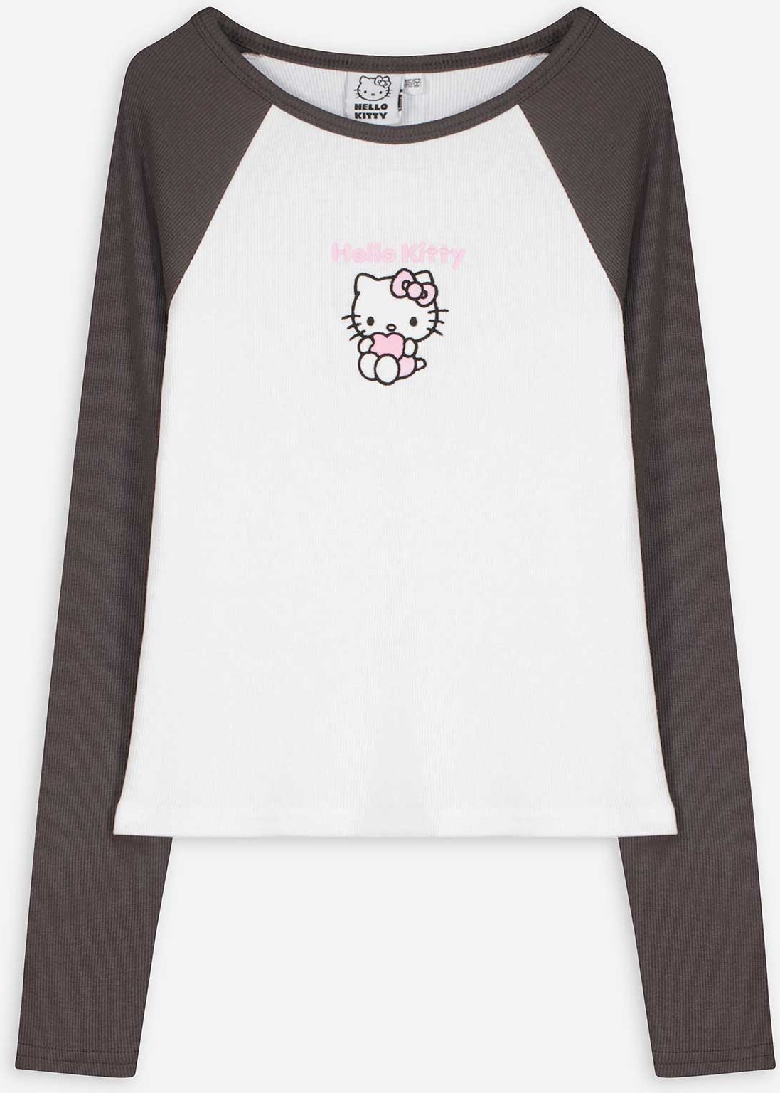 Langarmshirt - Hello Kitty - weiß