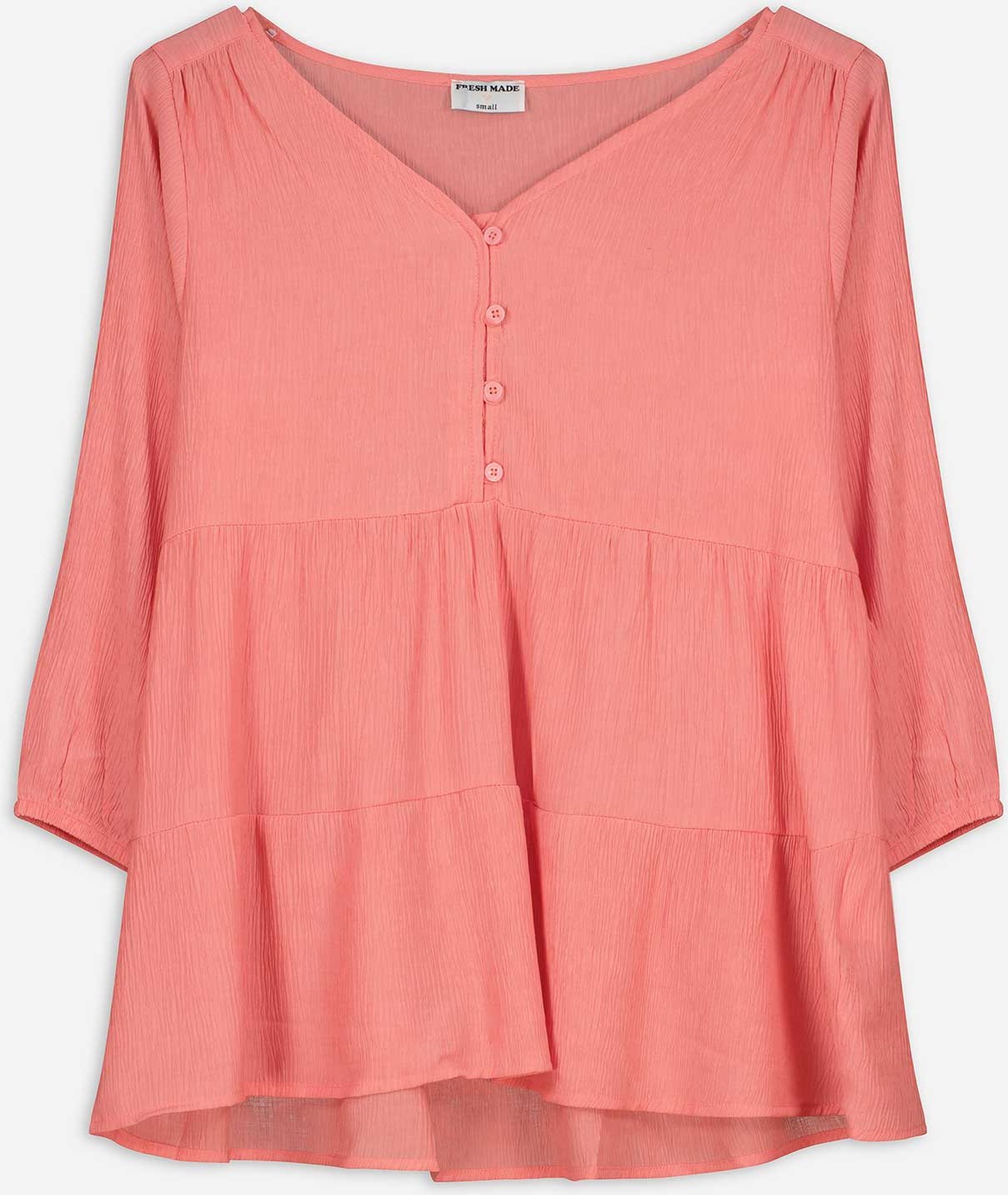 Blusenshirt - Volants - pink