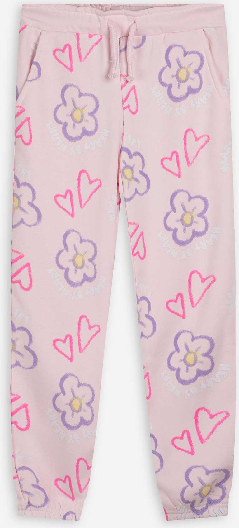 Jogginghose - Allover-Print - rosa