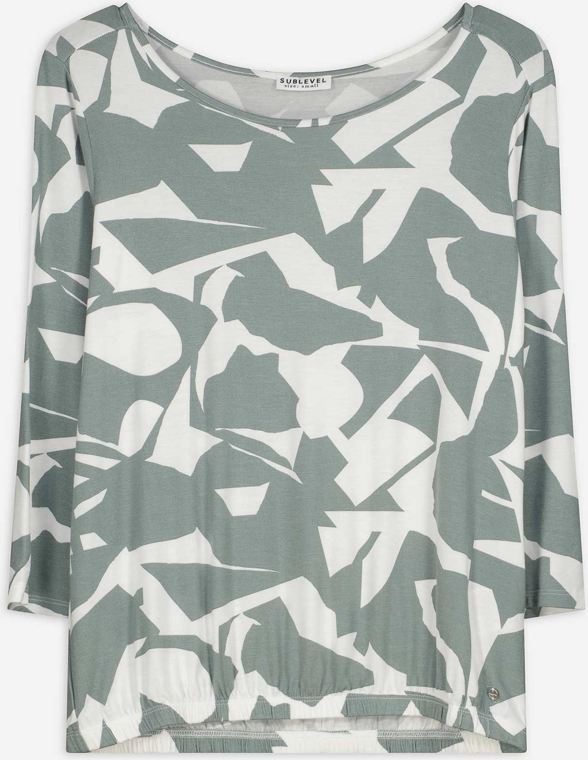Thumbnail - Langarmshirt - Allover-Print - grün