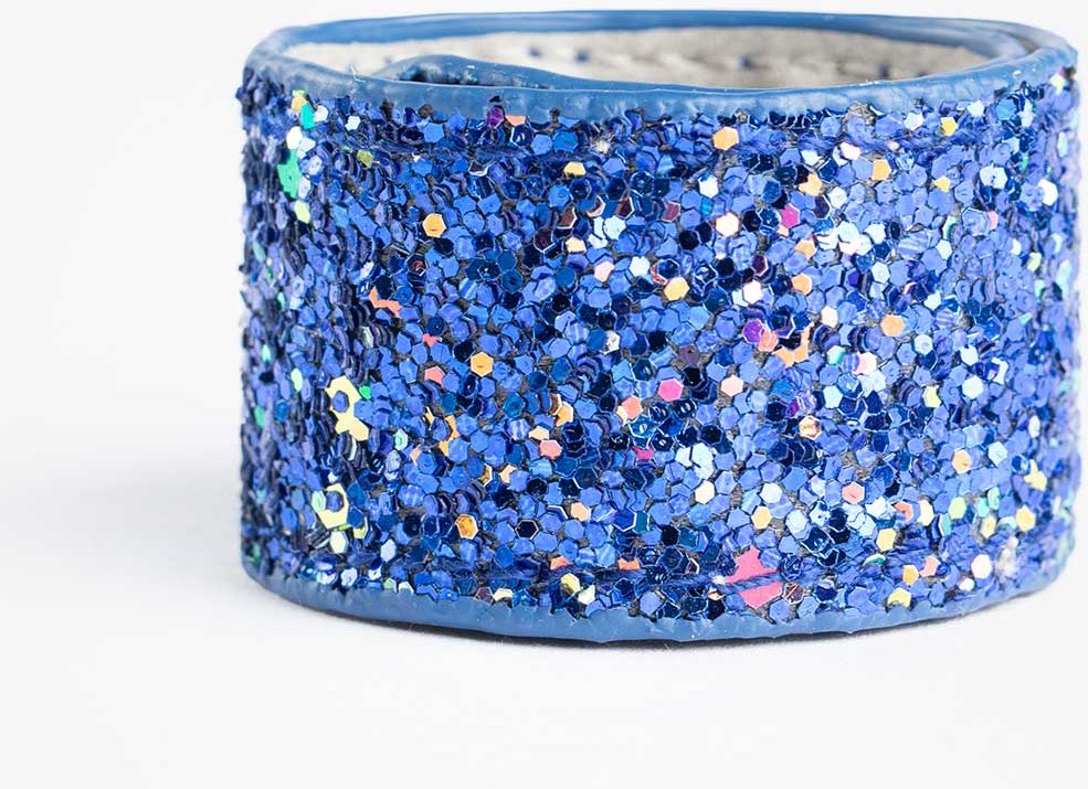 Slap-Armband - Glitzer - blau
