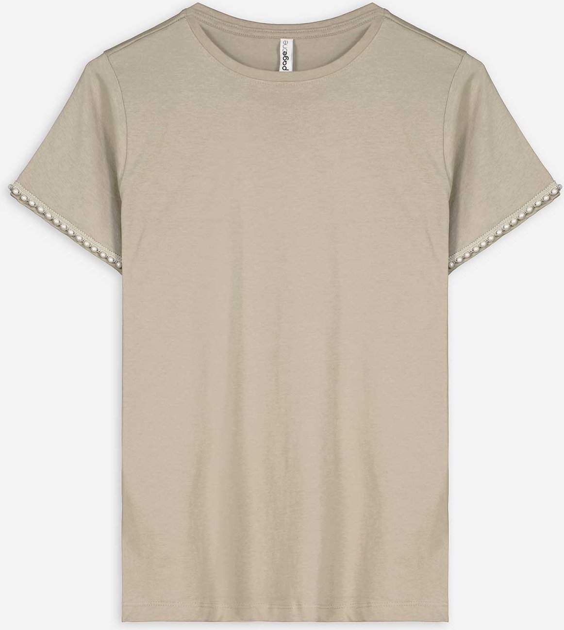 T-Shirt - Zierperlen - hellgrün