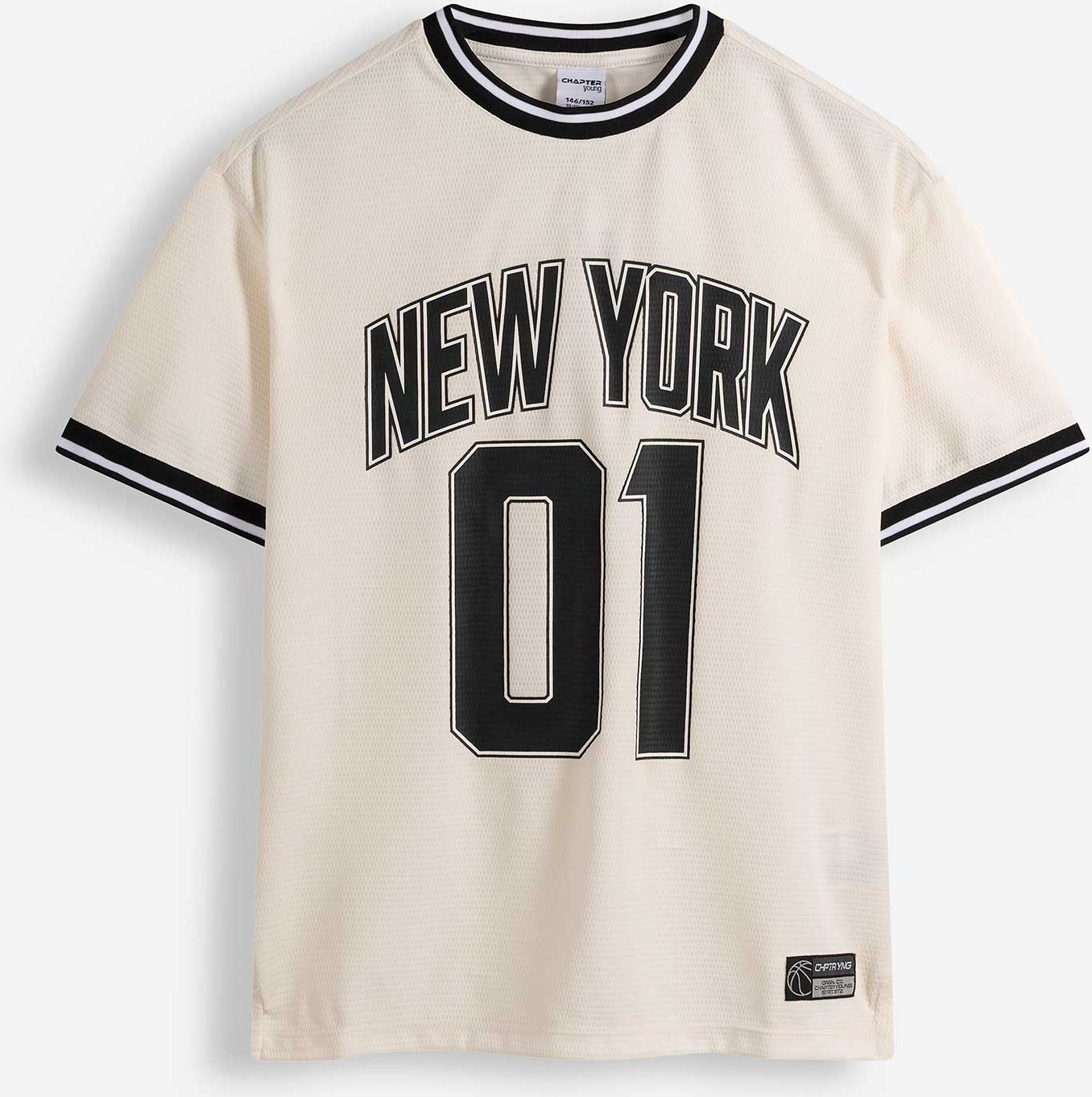 T-Shirt - Mesh - weiß