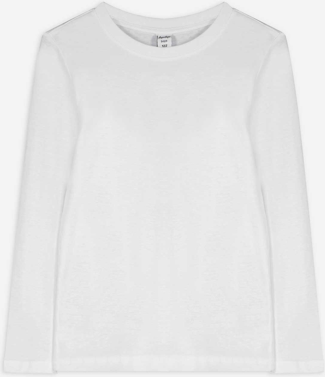 Langarmshirt - einfarbig - weiß