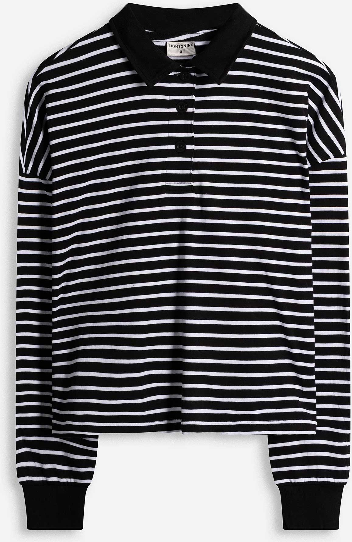 Poloshirt - Streifen - schwarz