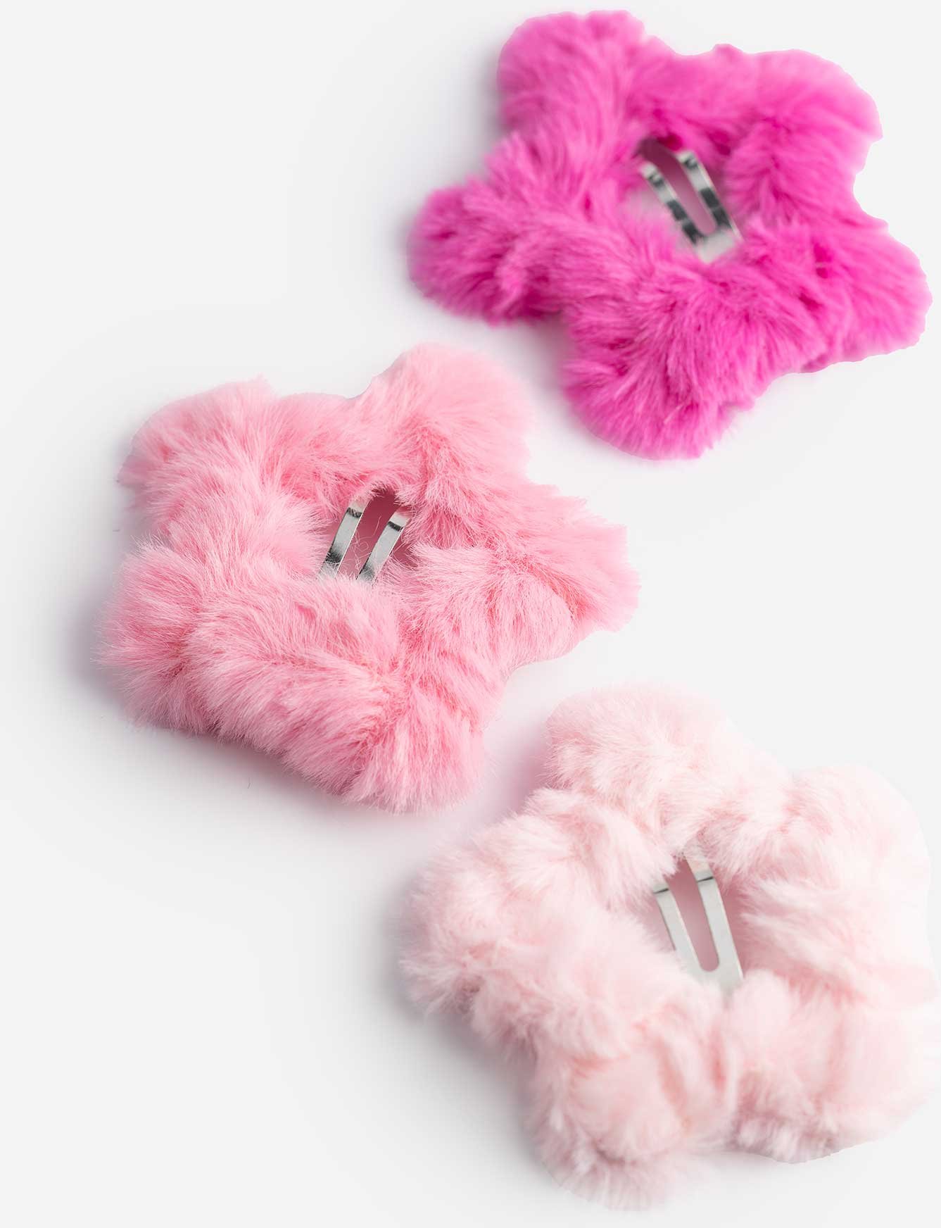 Haarklammer - 3er-Pack - pink