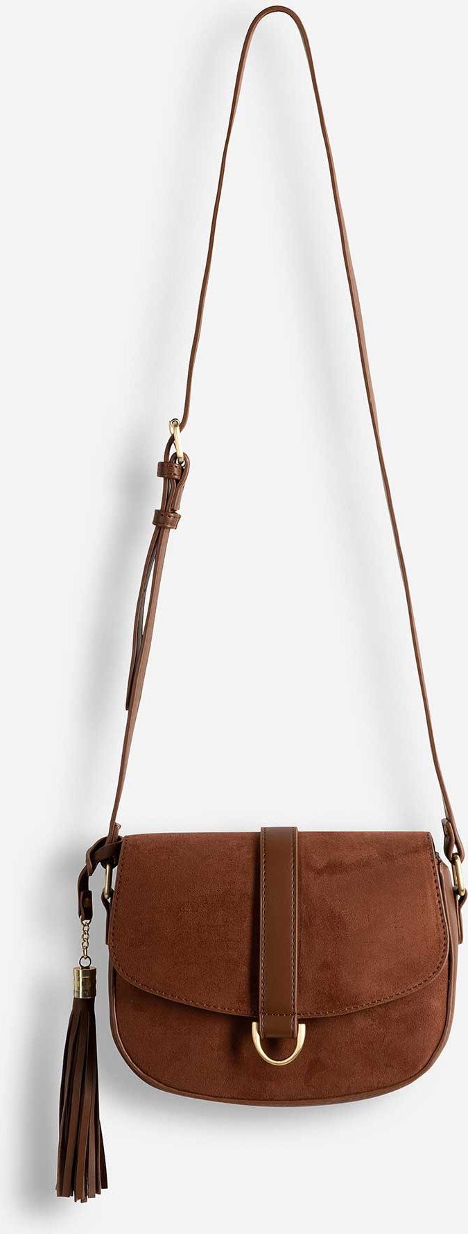 Tasche - Wildlederimitat - dunkelbraun