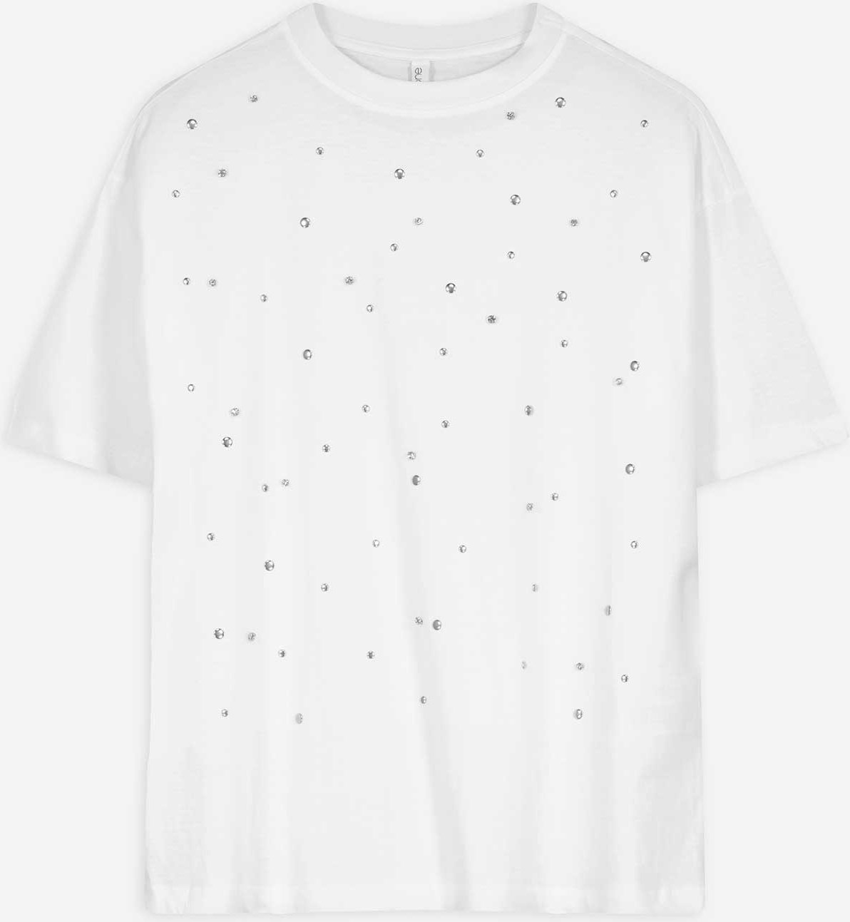 T-Shirt - Nietenbesatz - weiß