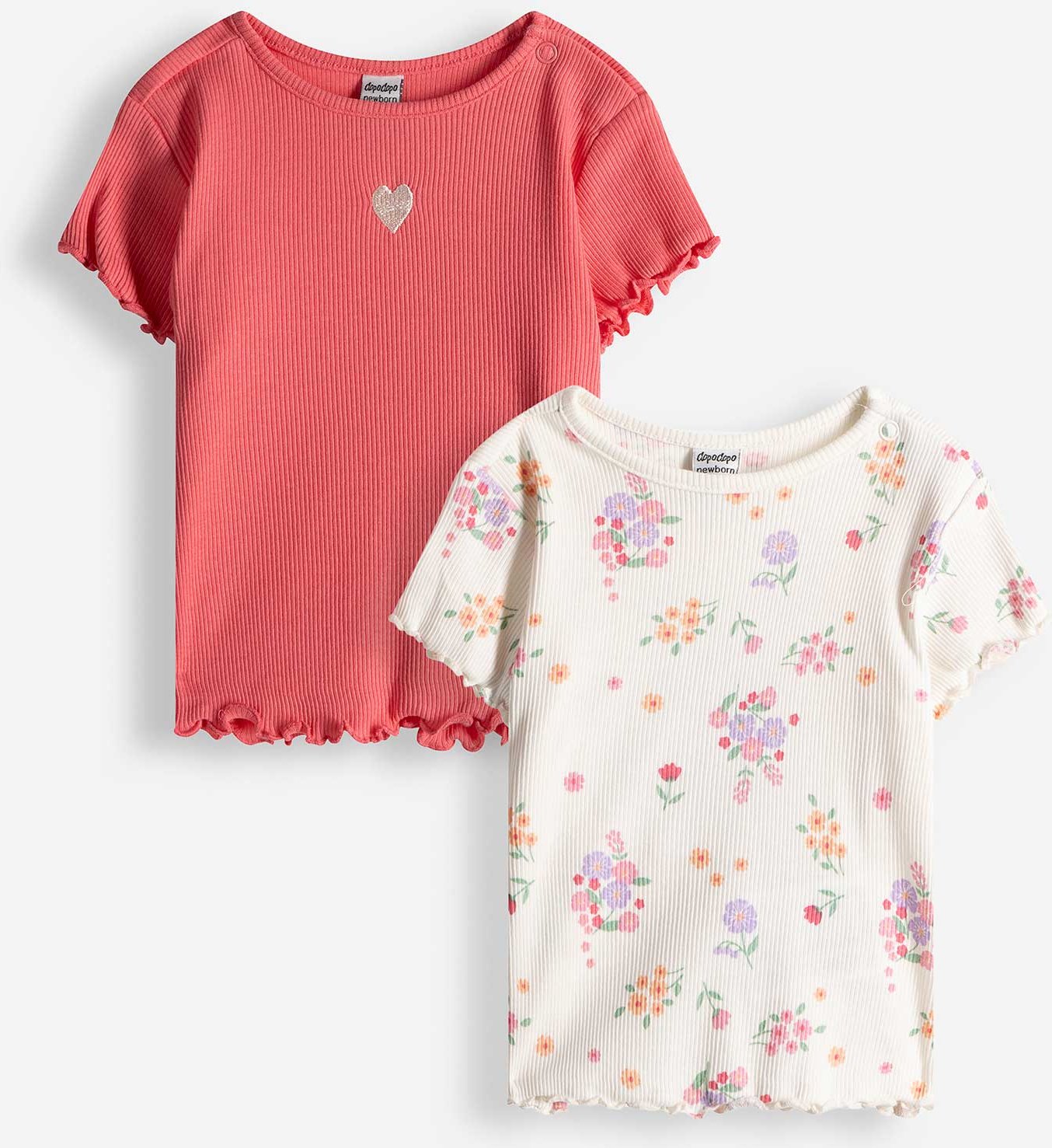 T-Shirt - 2er-Pack - weiß