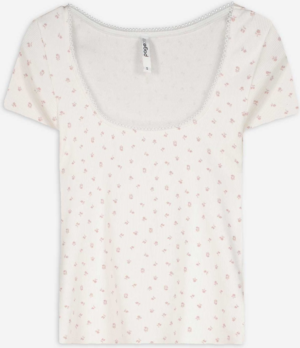 Thumbnail - T-Shirt - Allover-Print - weiß