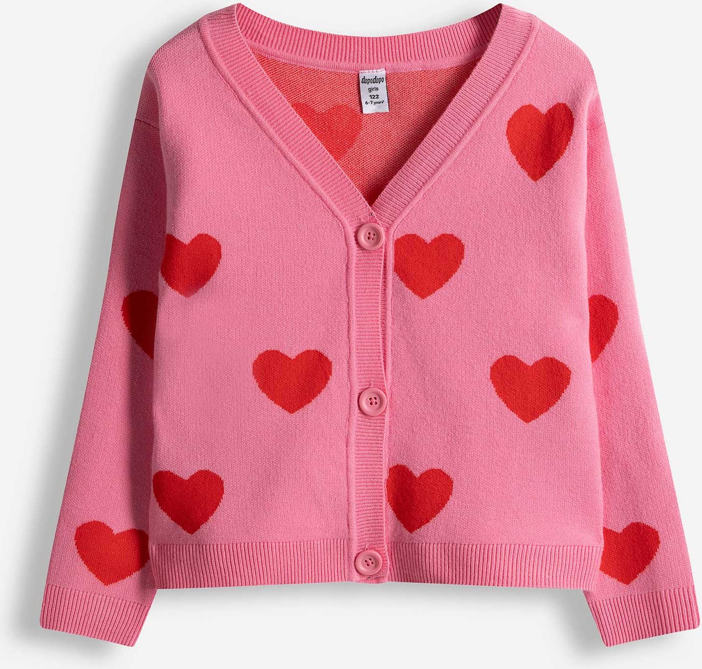 Cardigan - Allover-Muster - pink