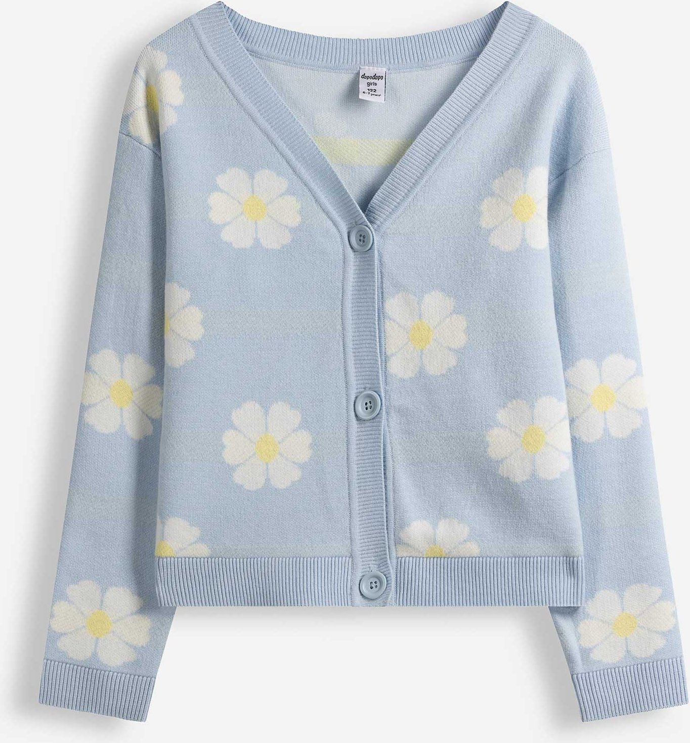 Thumbnail - Cardigan - Allover-Muster - blau