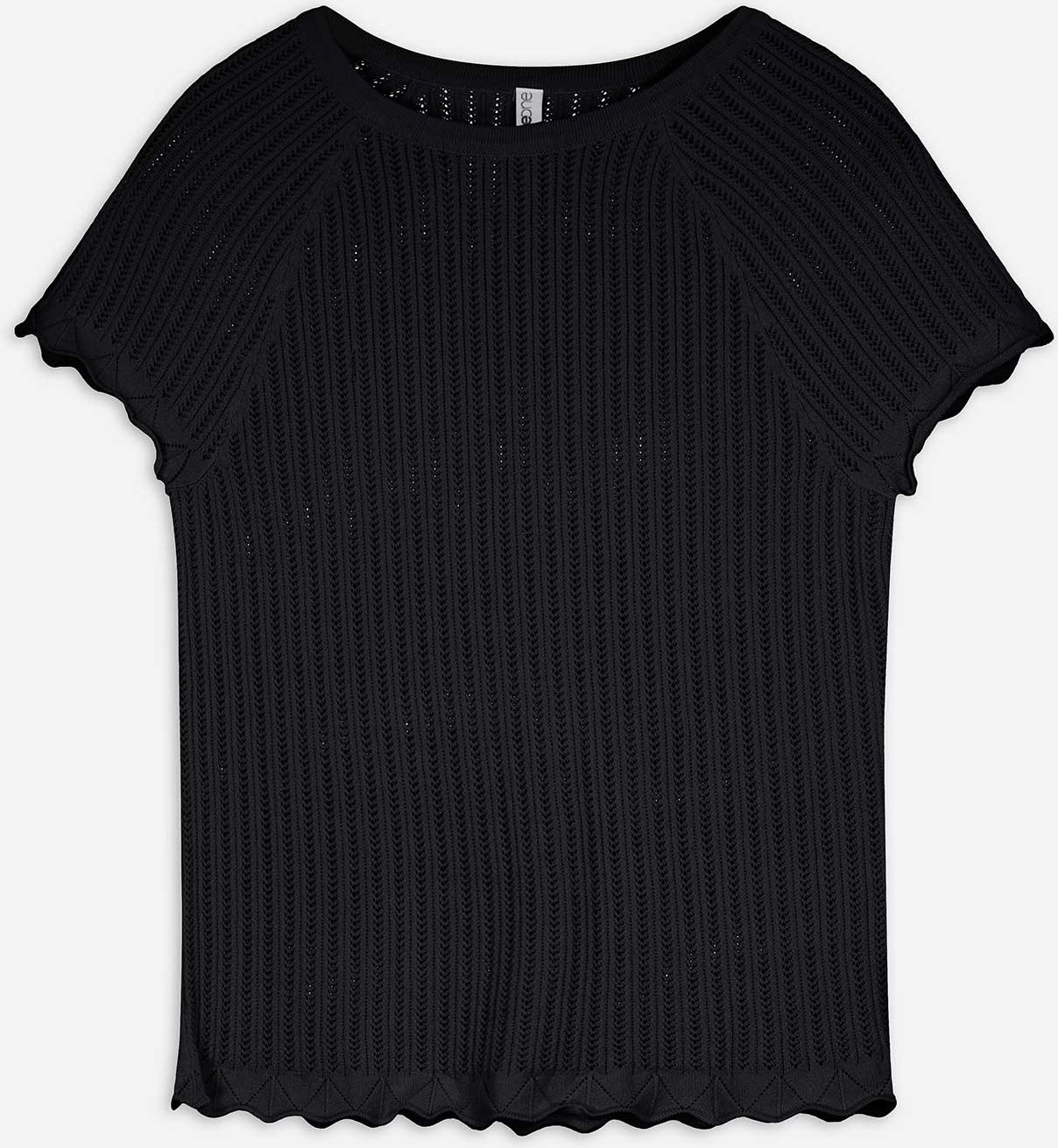 Strickshirt - einfarbig - schwarz