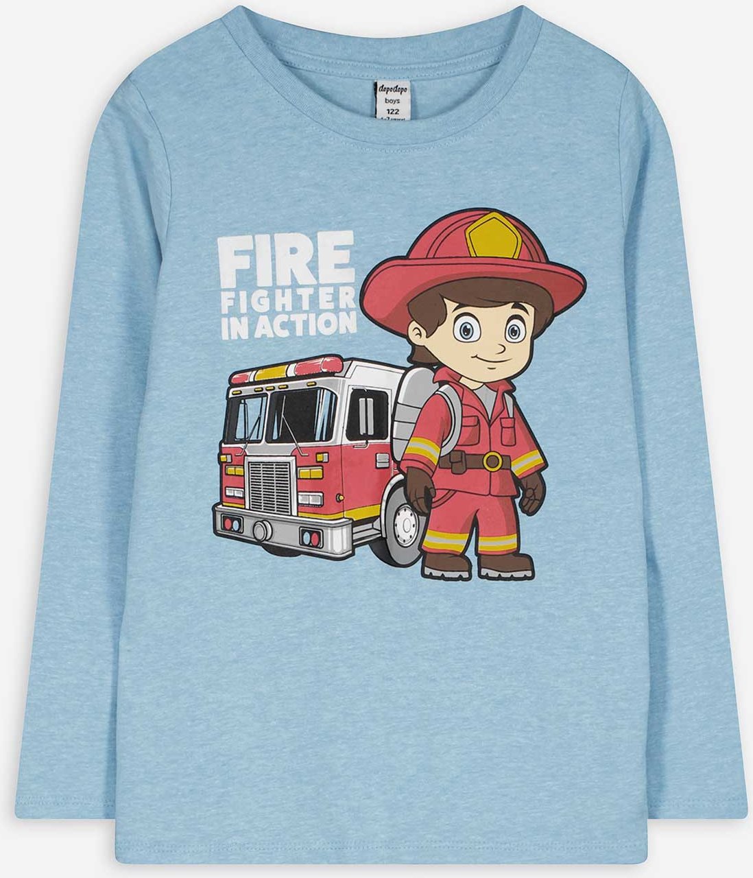 Thumbnail - Langarmshirt - Print - hellblau