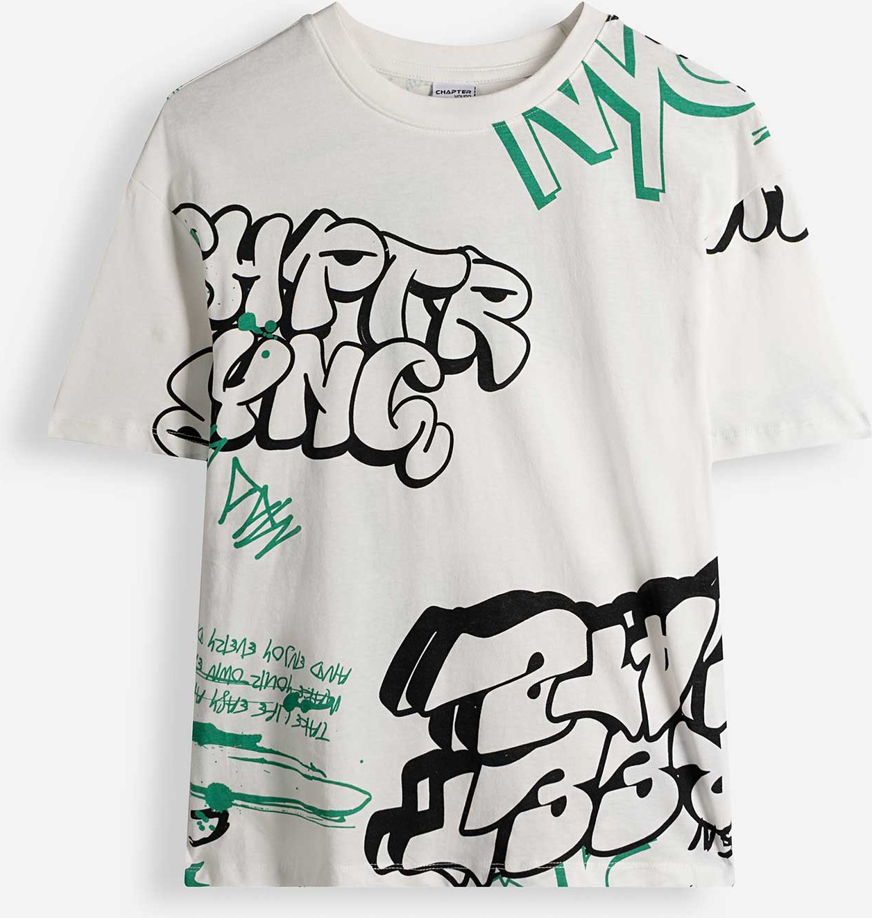 T-Shirt - Oversized Fit - weiß