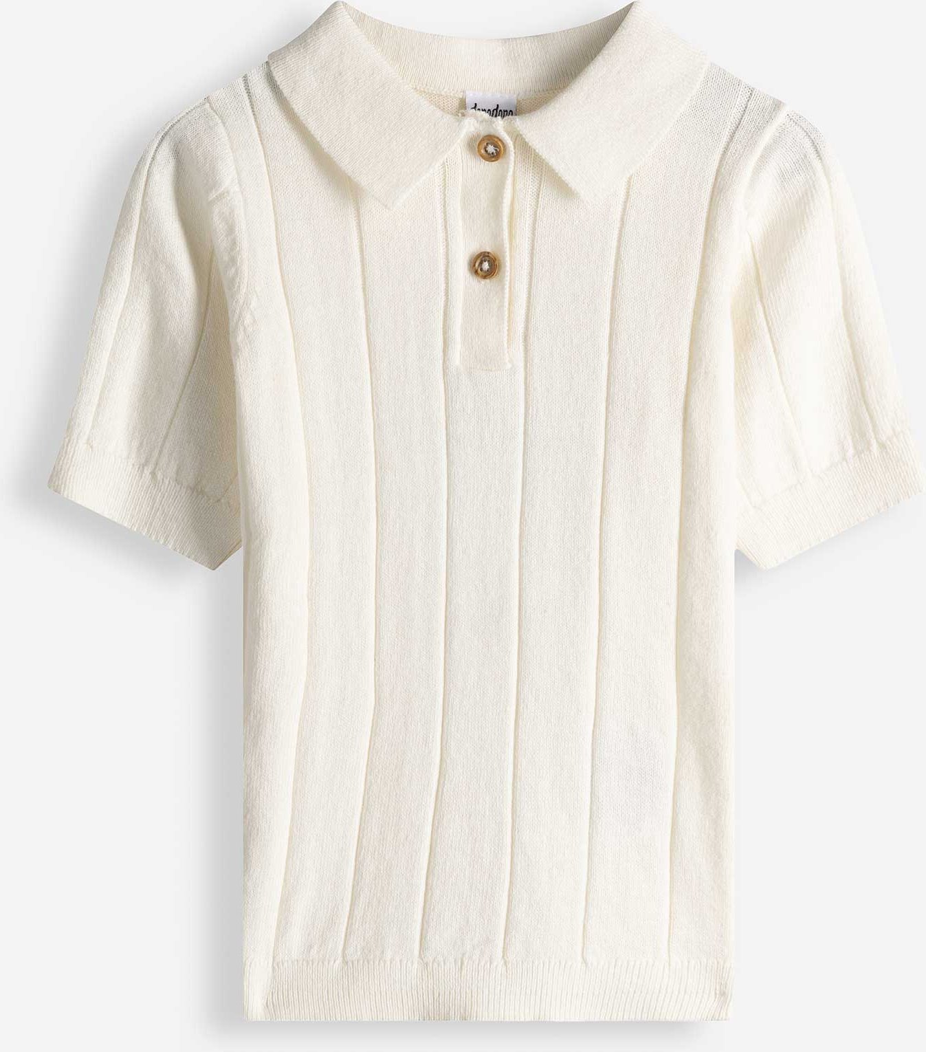 Poloshirt - Strick - weiß