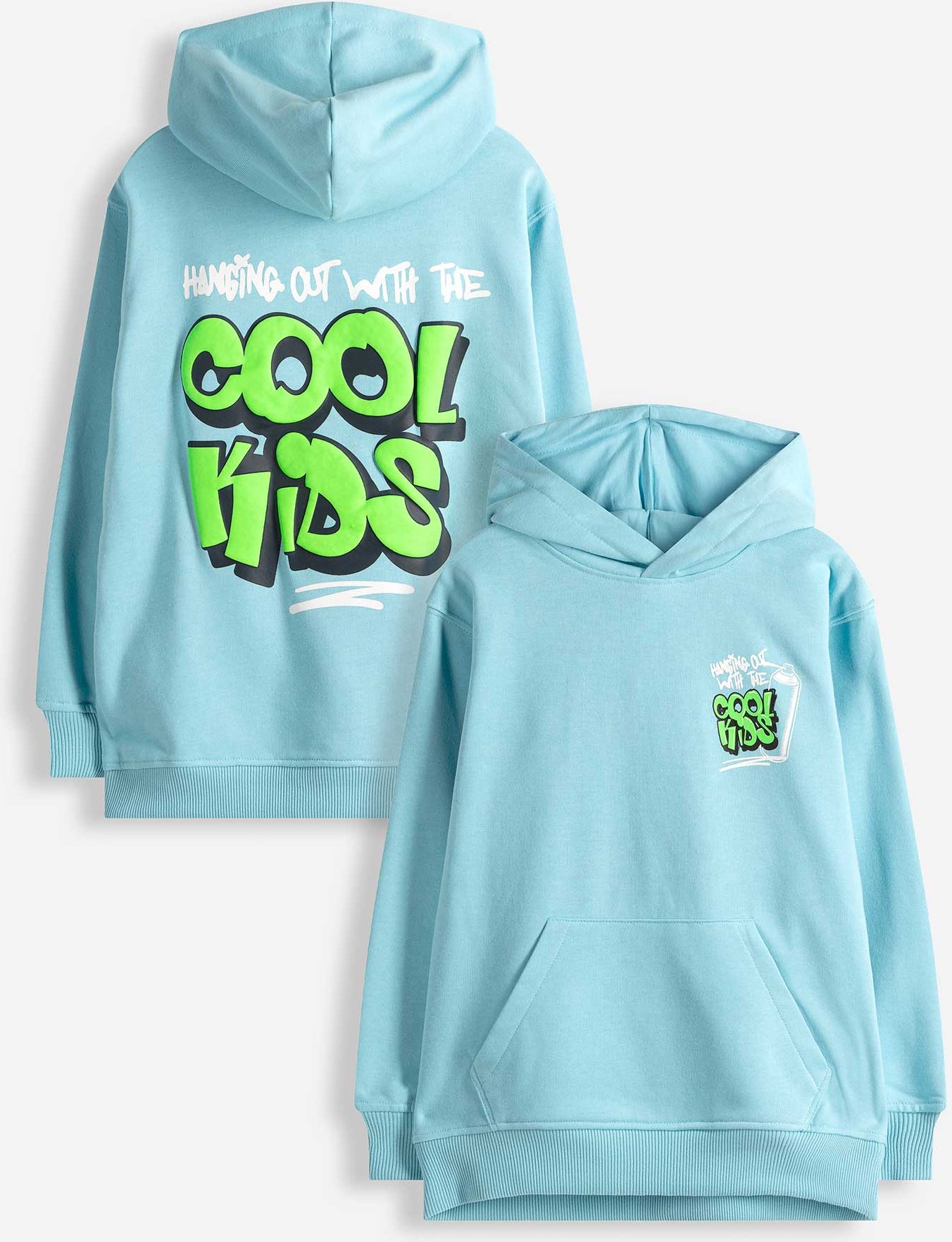 Sweatshirt - Rückenprint - hellblau