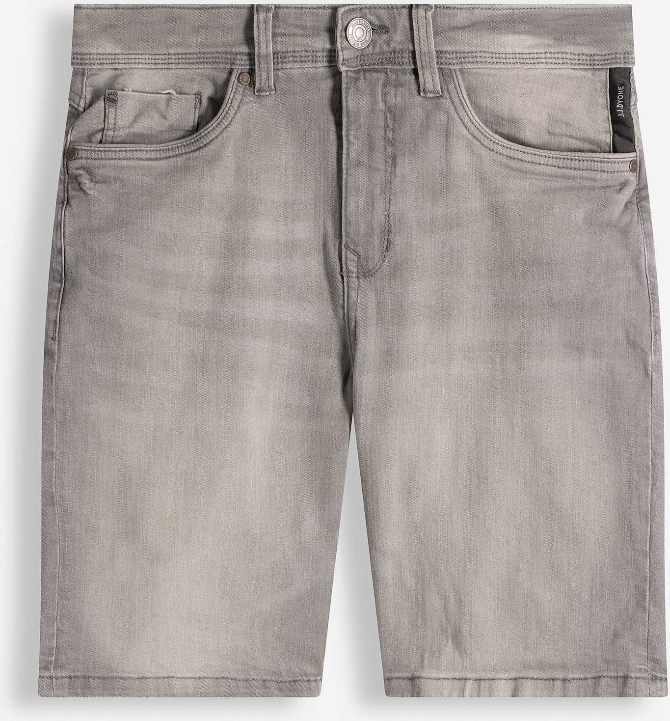 Jeansshorts - Wascheffekte - grau