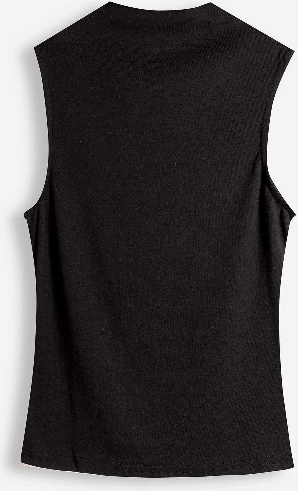 Top - Stehkragen - schwarz