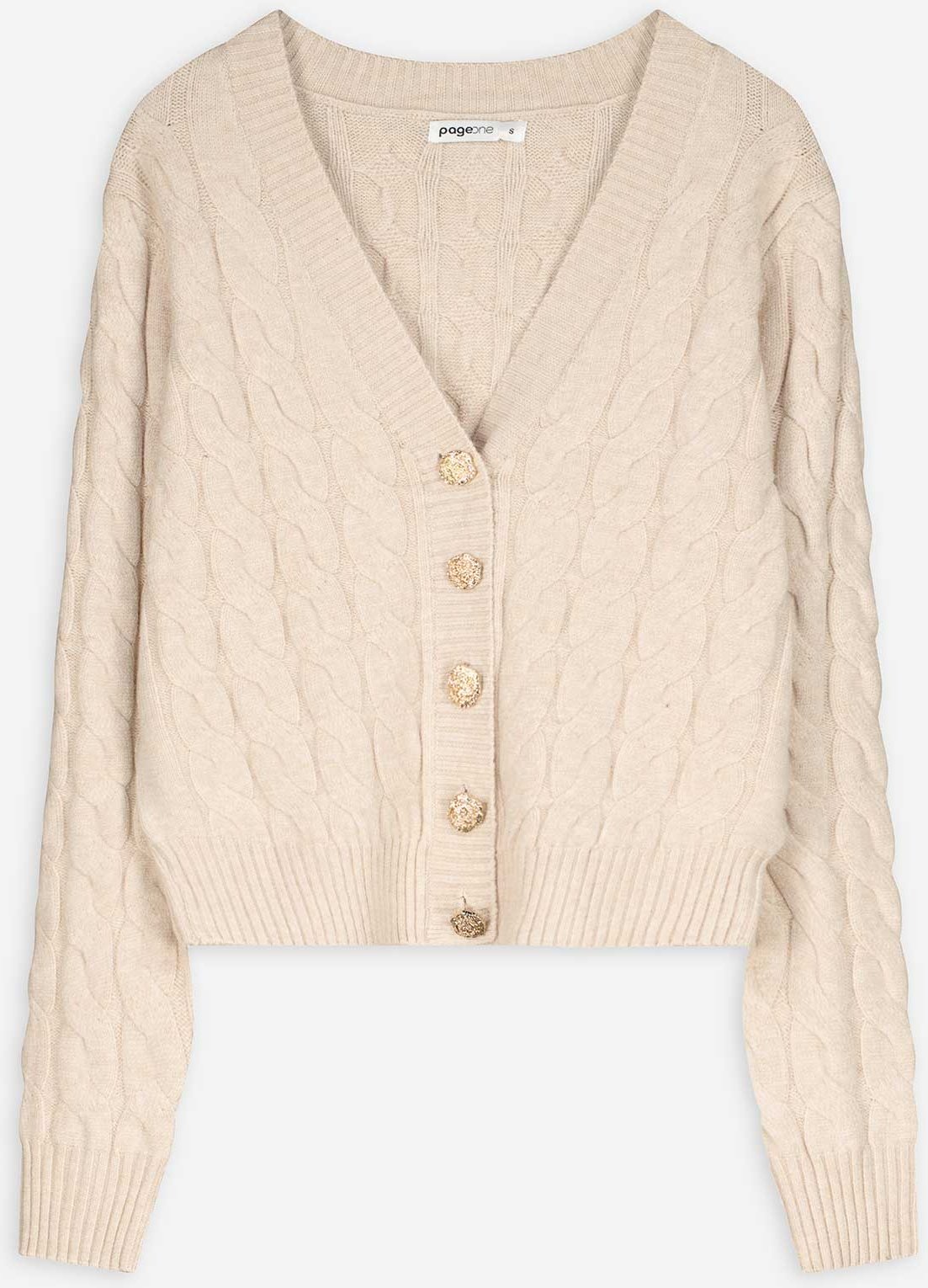 Thumbnail - Cardigan - Viskose-Mix - beige