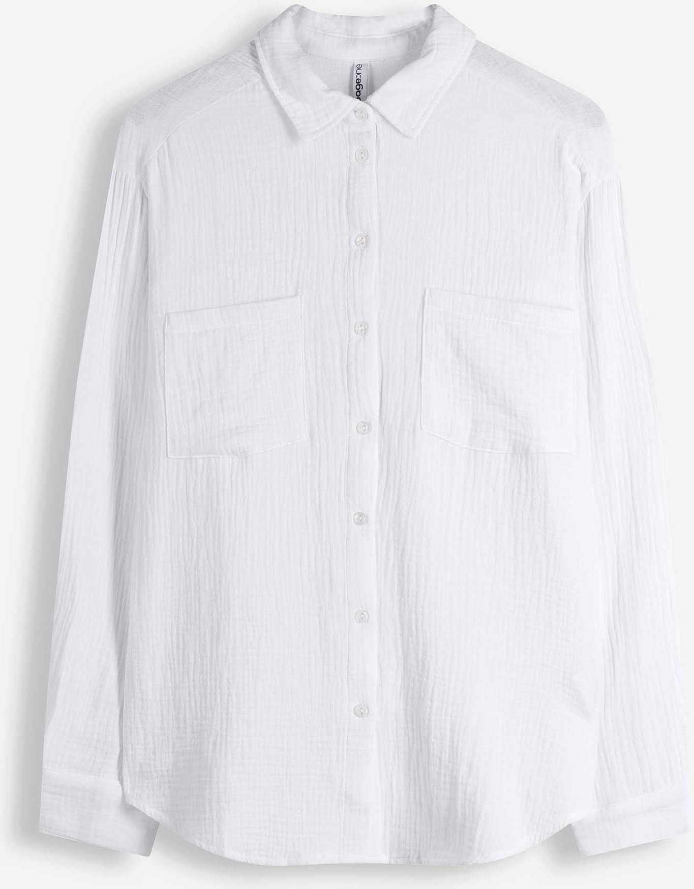 Bluse - einfarbig - weiß