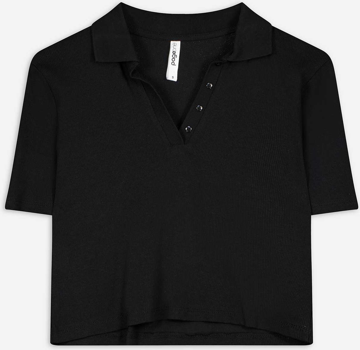 Poloshirt - Hemdkragen - schwarz