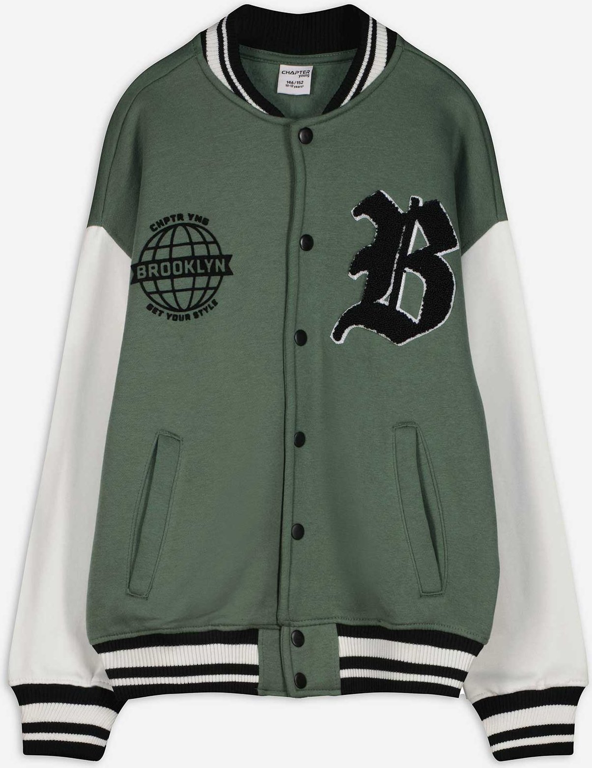 Collegejacke - Oversized Fit - dunkelgrün