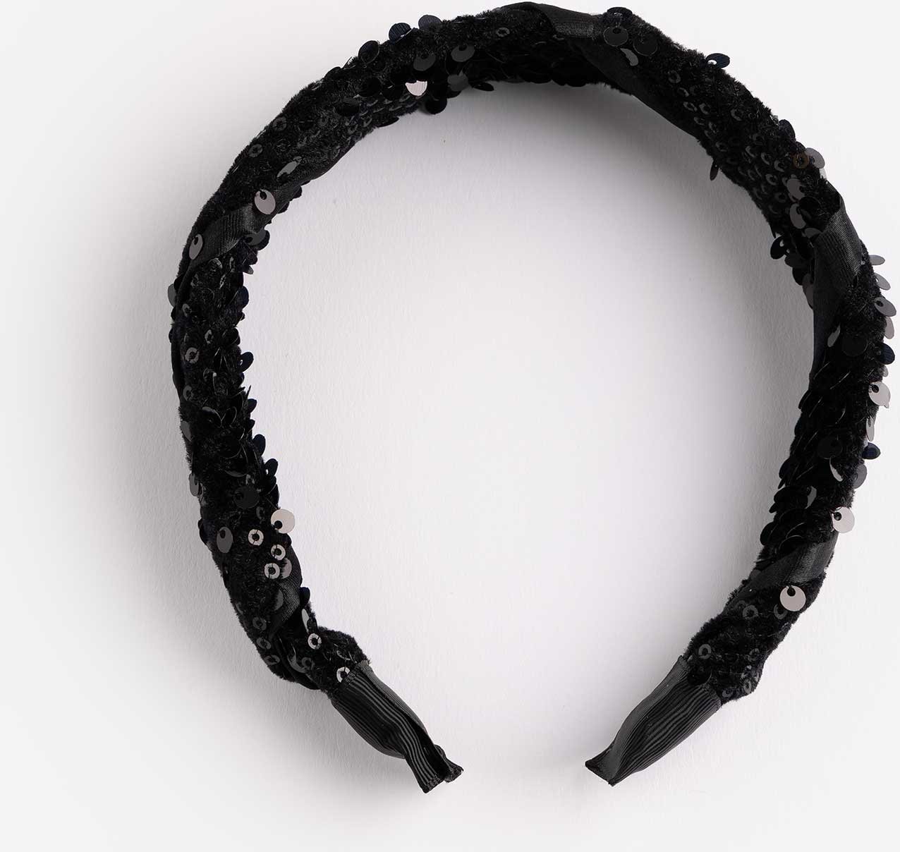 Haarschmuck - Paillettenbesatz - schwarz