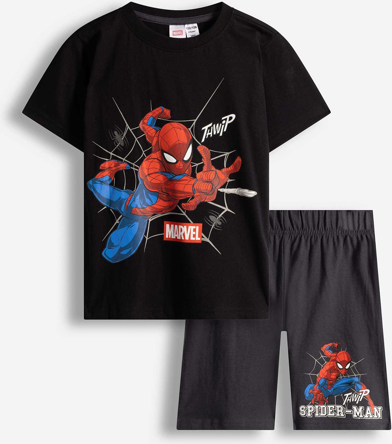 Pyjama Set aus Shirt und Shorts - Spiderman - bronzefarben