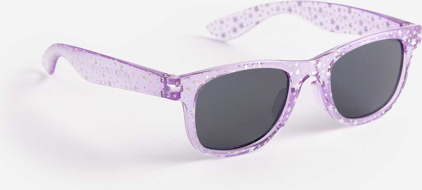 Sonnenbrille - eckig - lila