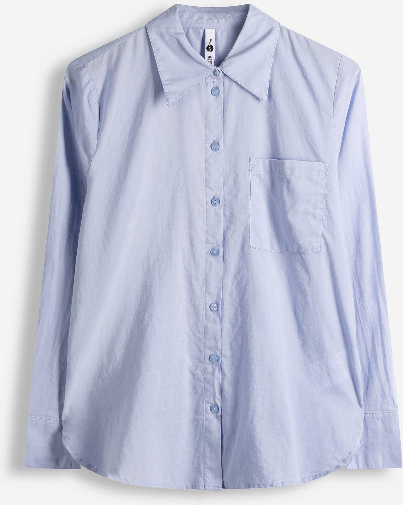 Hemdbluse - Soft-Touch - hellblau