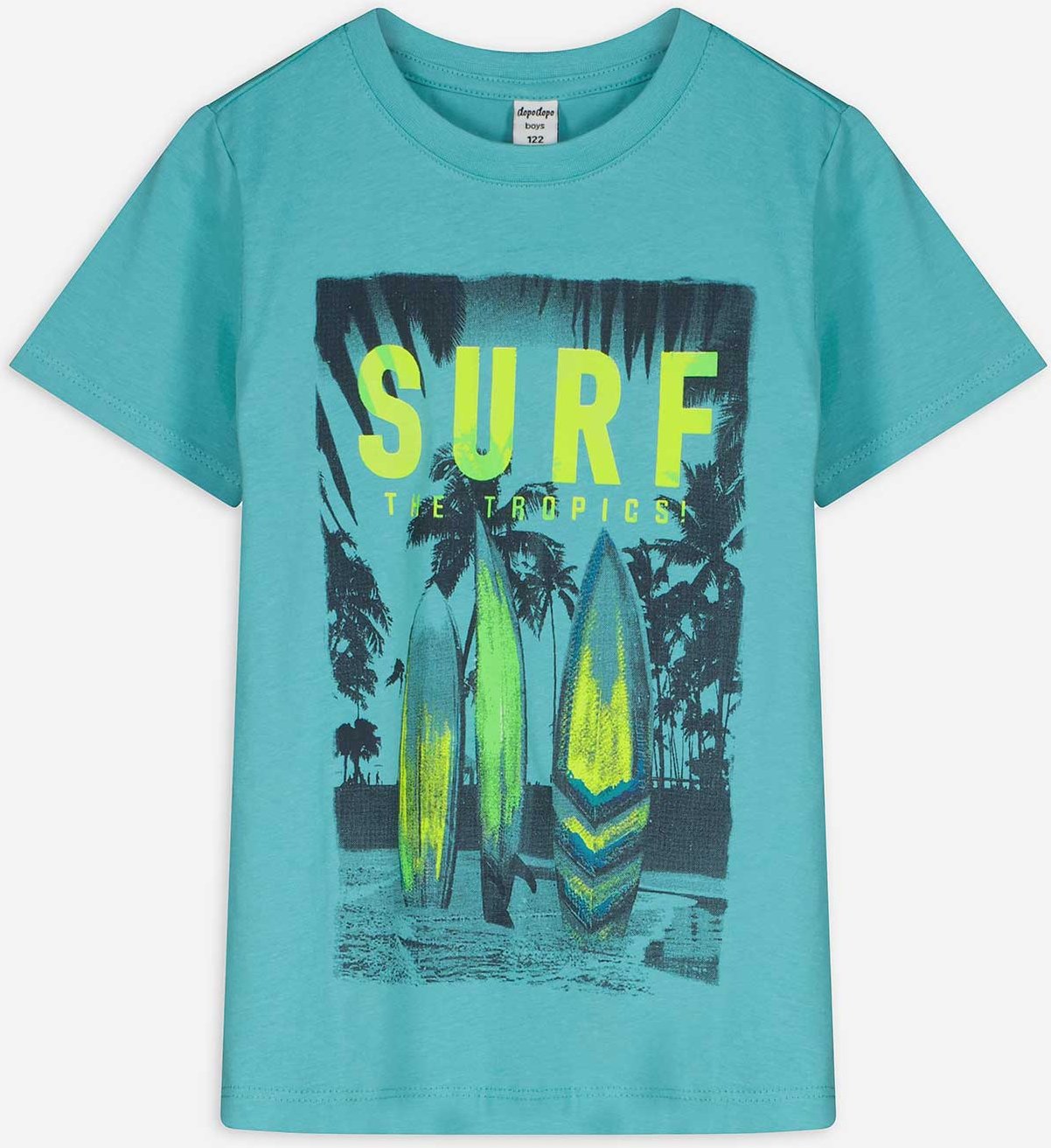 T-Shirt - Frontprint - türkis