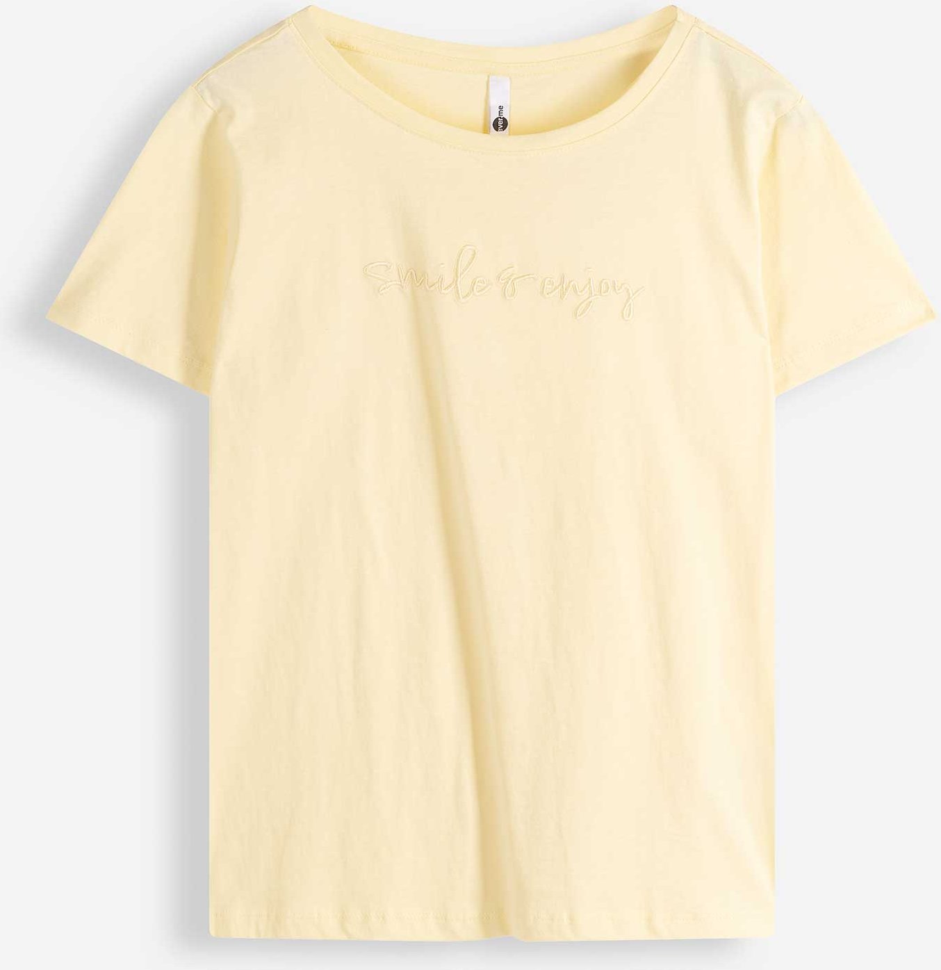 T-Shirt - Stickereien - hellgelb