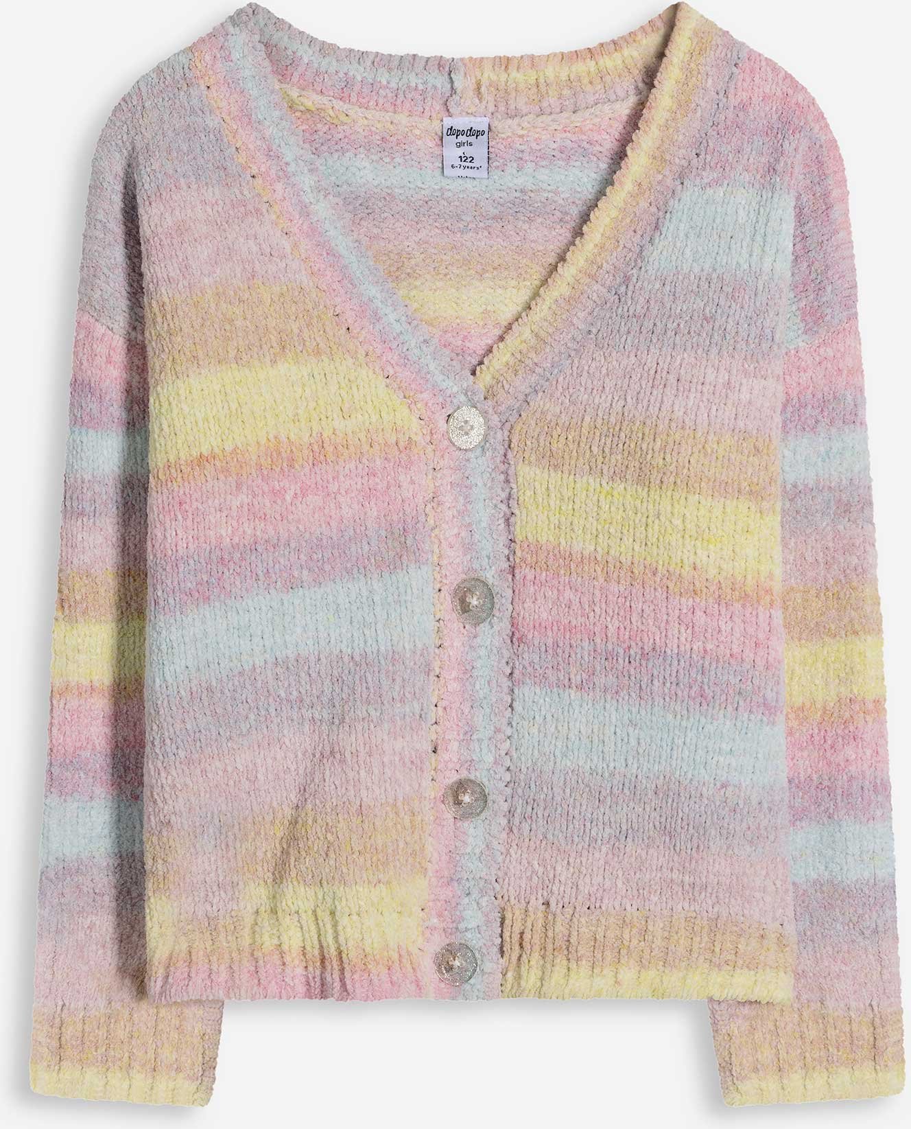 Cardigan - Mehrfarbiges Design - bronzefarben