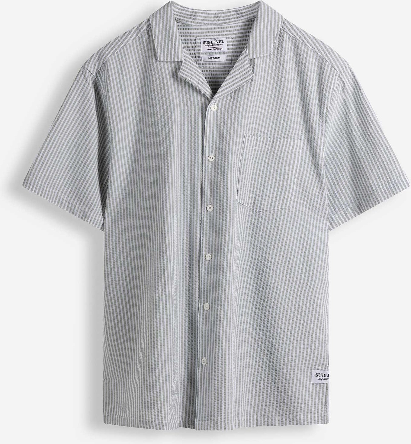 Hemd - Seersucker - hellgrün