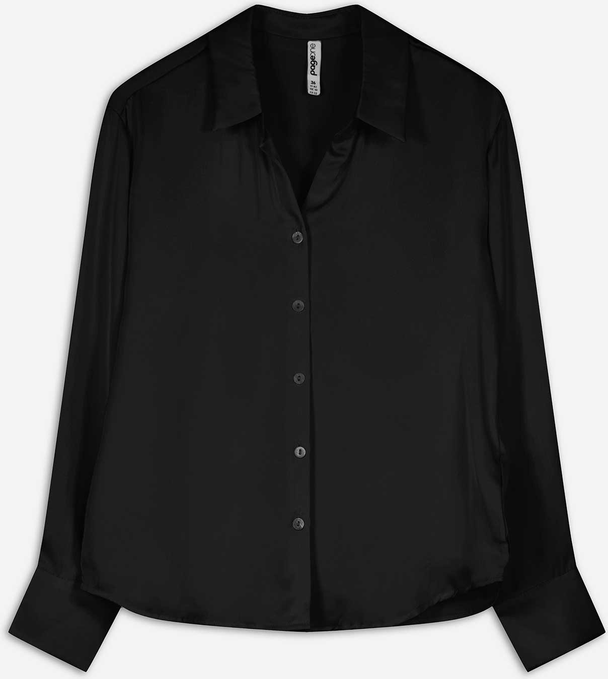 Thumbnail - Bluse - Satin - schwarz