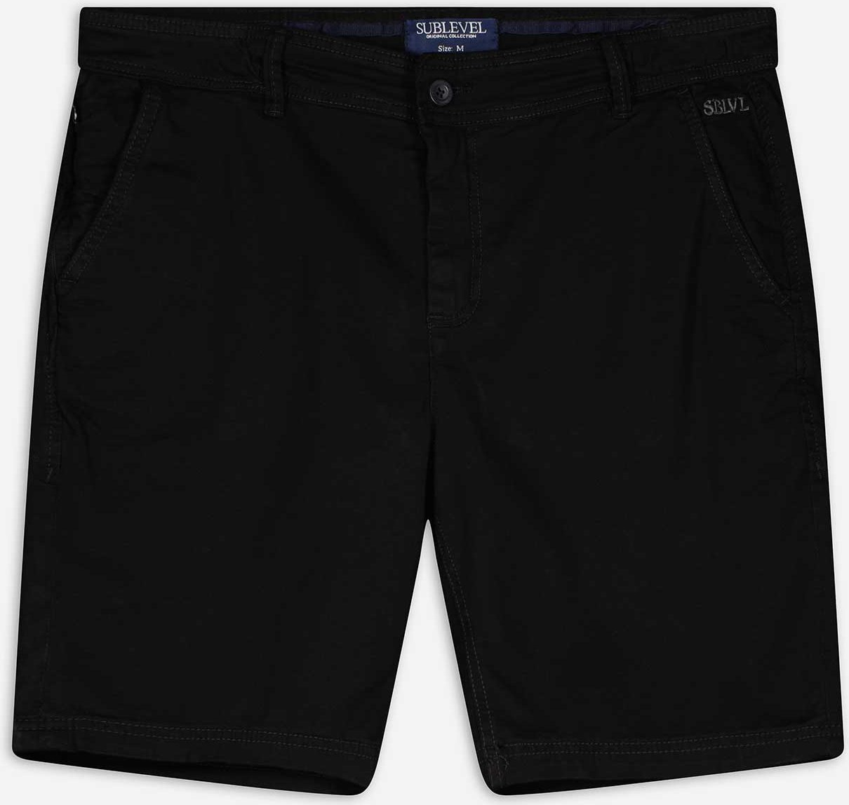Chinoshorts - Baumwoll-Mix - schwarz