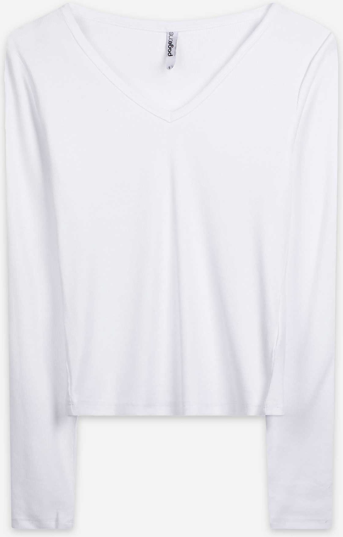 Langarmshirt - Modal-Anteil - weiß