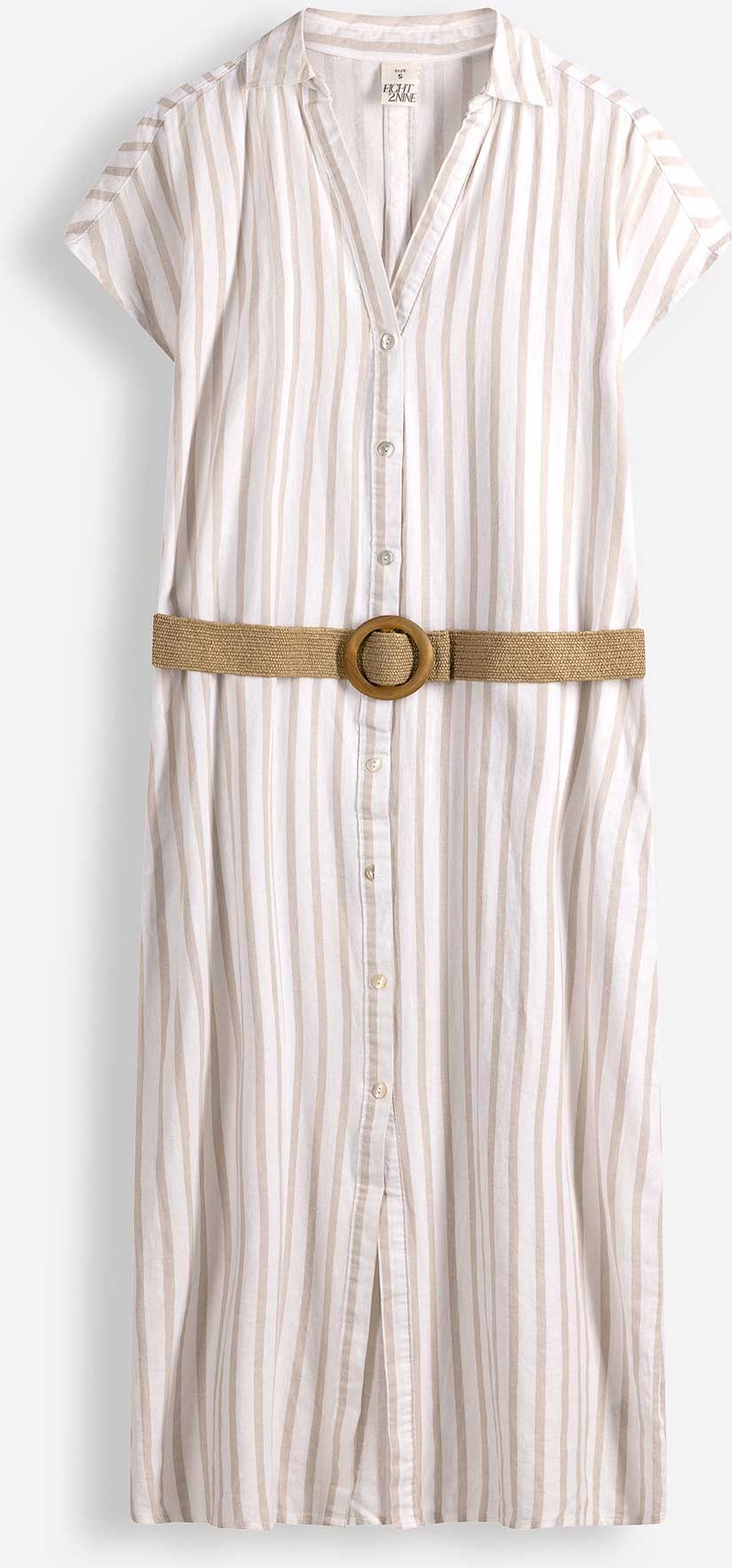 Kleid - Streifen - weiß