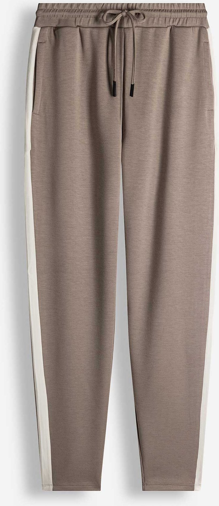 Jogpants - Kontrasteinsätze - beige