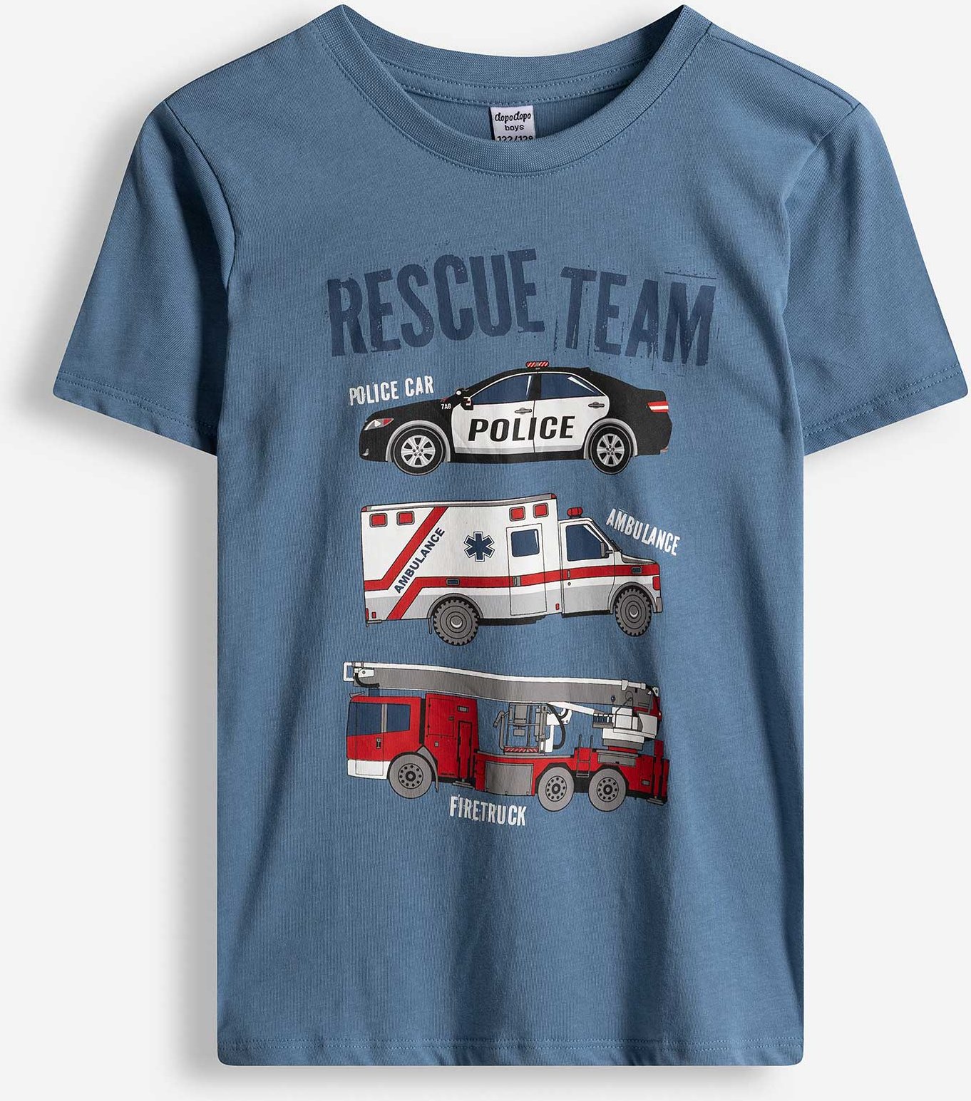 T-Shirt - Frontprint - hellblau