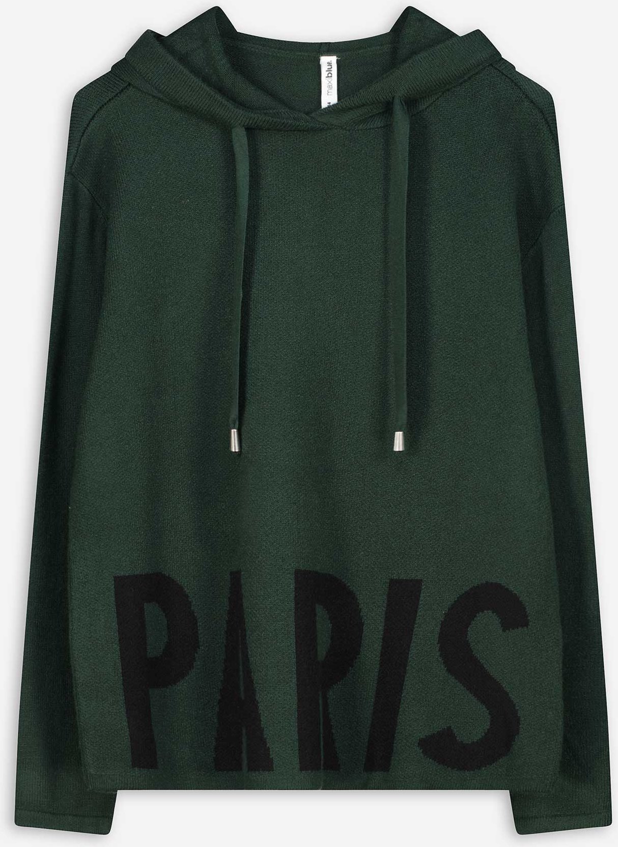 Pullover - Schriftzug - dunkelgrün