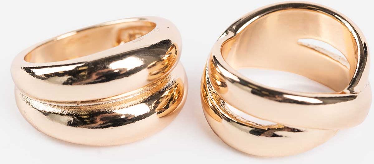 Ring - 2er-Pack - goldfarben