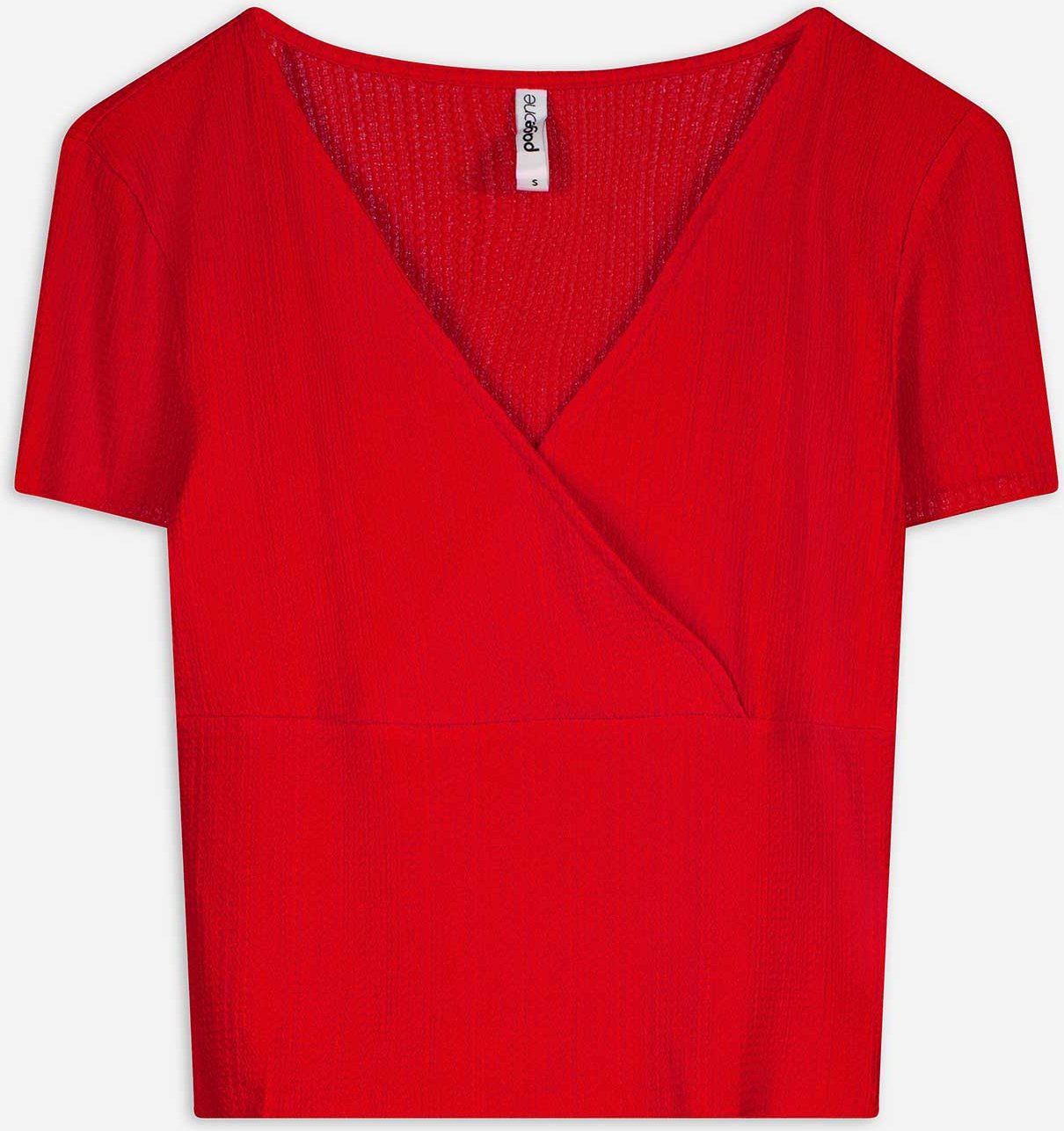 T-Shirt - Wickeloptik - rot