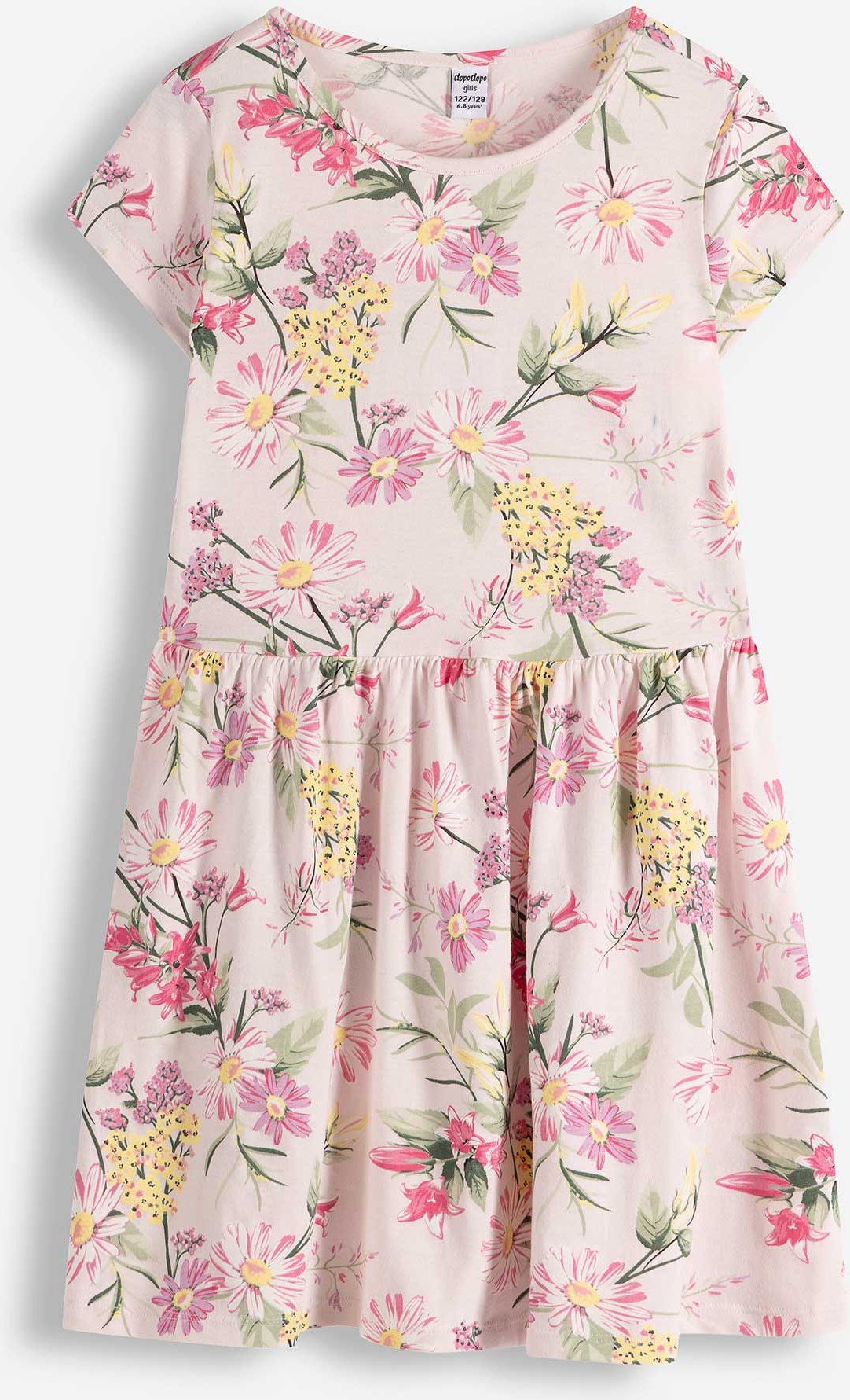 Kleid - Allover-Muster - rosa