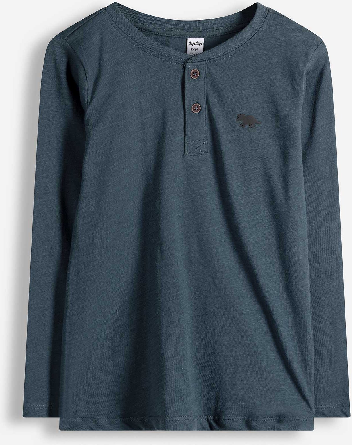 Langarmshirt - Knopfleiste - dunkelblau