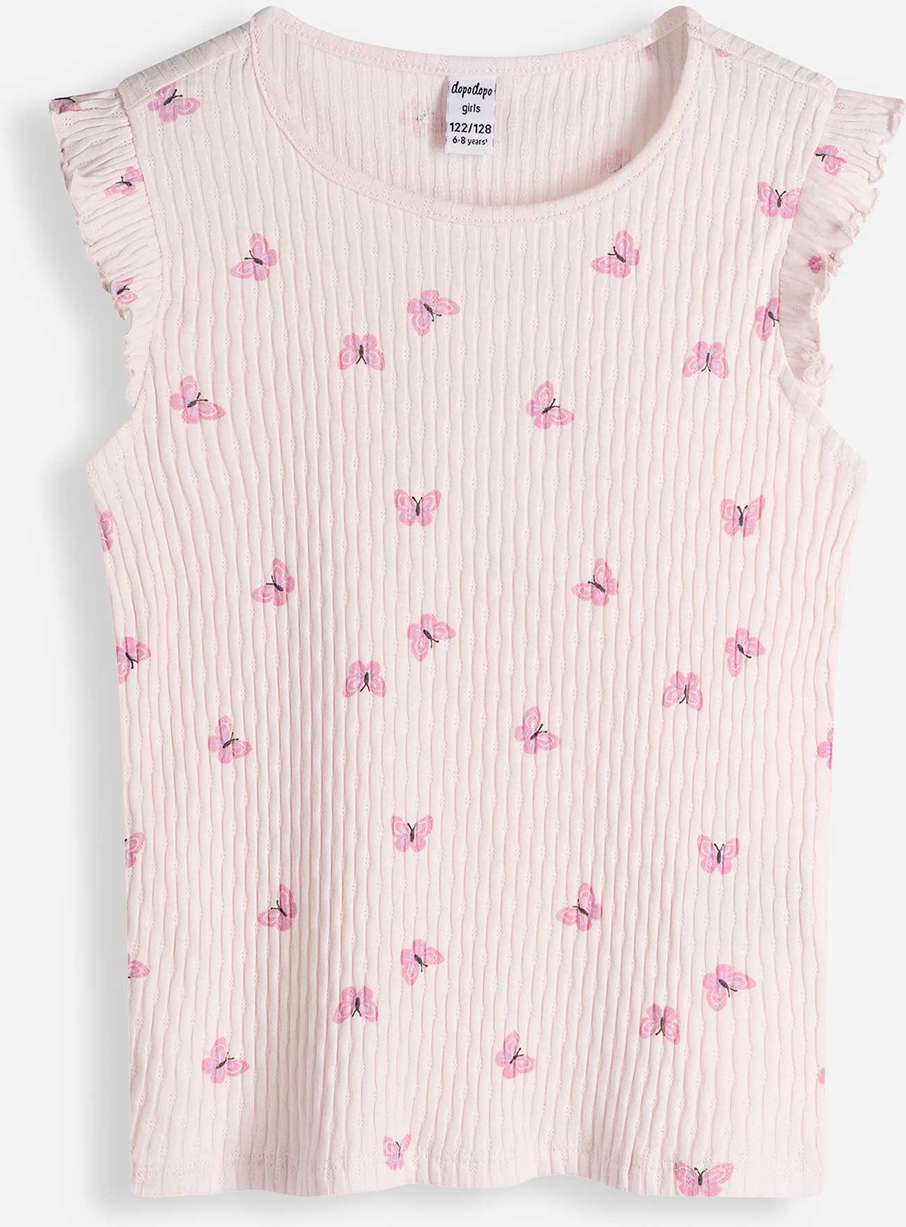 Shirt - Gerippt - rosa