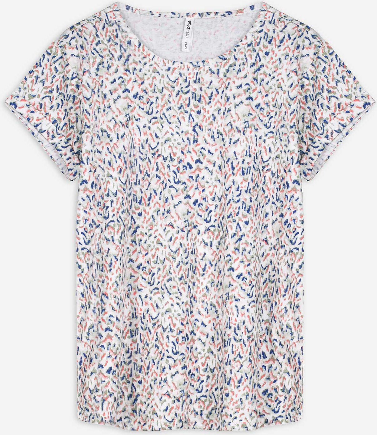 T-Shirt - Allover-Muster - weiß